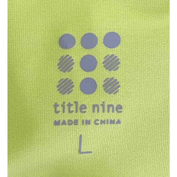 Title Nine Sunbuster Long Sleeve Pullover Neon Green Large Rash Guard Sun Shirt - Picture 3 of 11